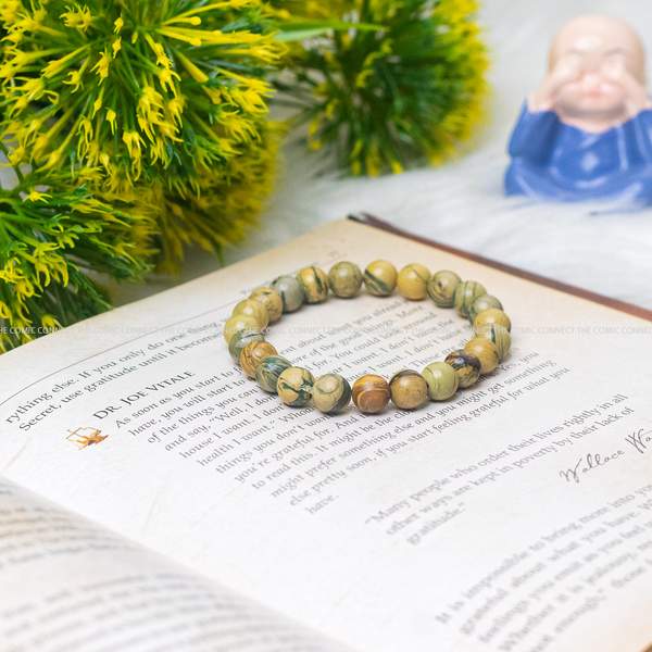 Green Muscovite Healing Bracelet - Calm Mind & Balanced | 8mm Bead 3