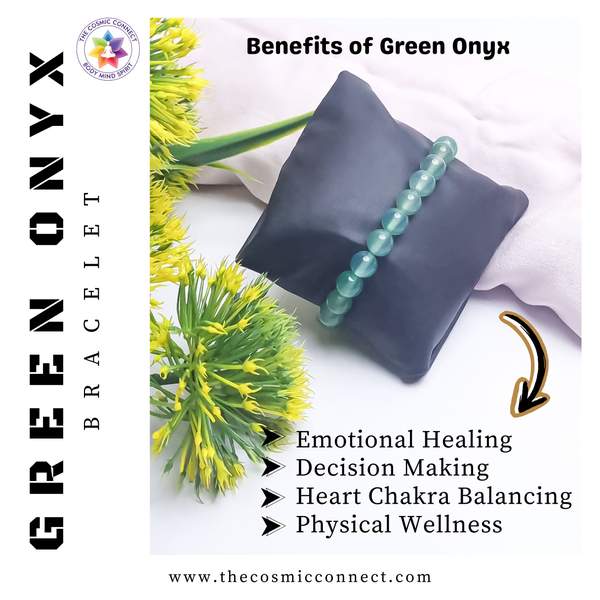 Green Onyx Healing Bracelet - Enhance Strength & Balance Emotions 3