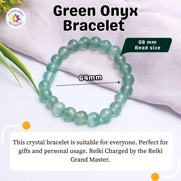 Green Onyx Healing Bracelet - Enhance Strength & Balance Emotions 4