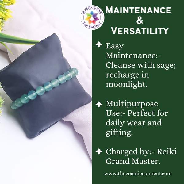 Green Onyx Healing Bracelet - Enhance Strength & Balance Emotions 5