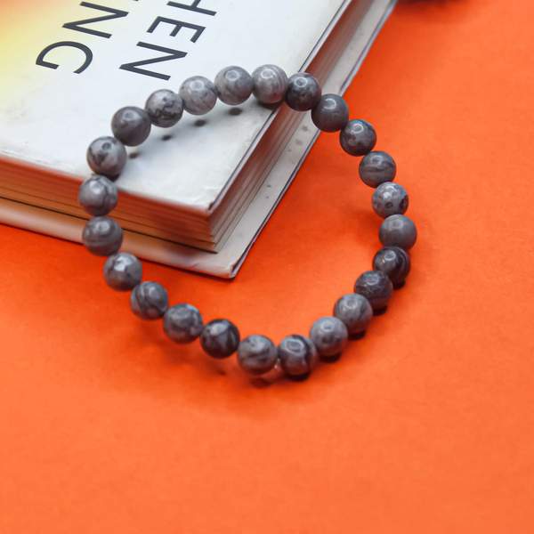 Grey Jasper Bracelet - Grounding, Protection | 8mm Bead 3