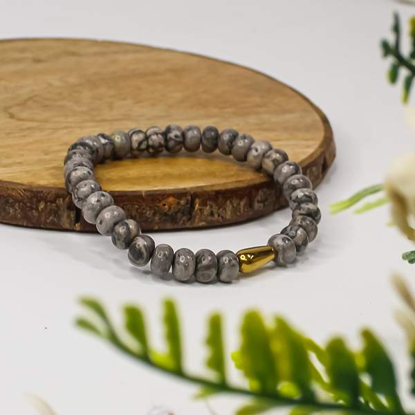 Grey Jasper Bracelet Grounding, Protection 2