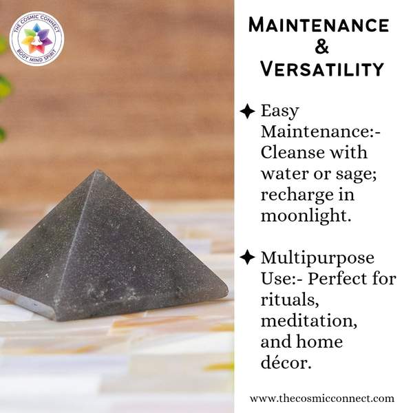 Grey Onyx Crystal Pyramid for Emotional Healing and Spiritual Growth 4