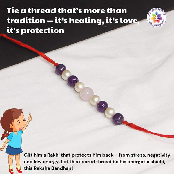 Healing Crystal Rakhi For Peace, Love & Emotional Strength | Reiki Energized 3