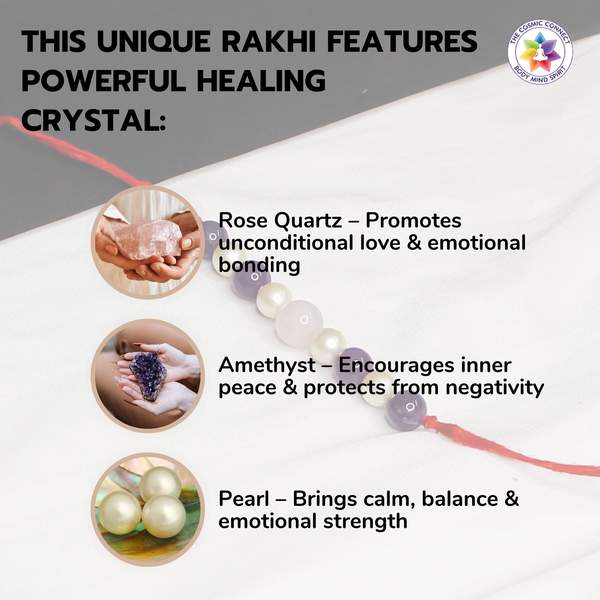 Healing Crystal Rakhi For Peace, Love & Emotional Strength | Reiki Energized 4