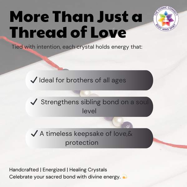 Healing Crystal Rakhi For Peace, Love & Emotional Strength | Reiki Energized 5
