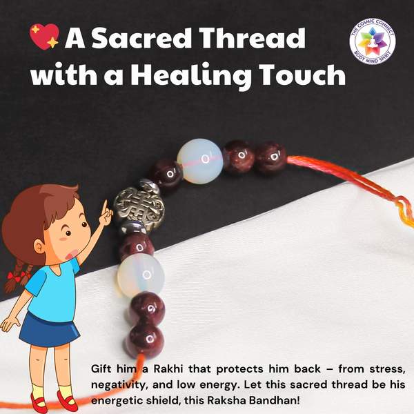 Healing Crystal Rakhi For Strength, Emotional Healing & Divine Protection 3
