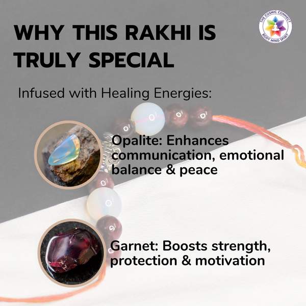 Healing Crystal Rakhi For Strength, Emotional Healing & Divine Protection 4