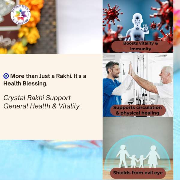 Health Crystal Rakhi for Energy, Immunity & Protection Raksha Bandhan Gift 5