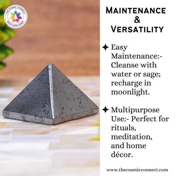Hematite Crystal Pyramid for Grounding Energy & Emotional Stability 4