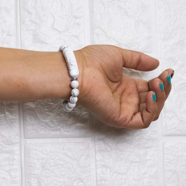 Howlite Bangle Bracelet - Calm the Mind, Relieve Stress, and Promote Inner Peace 2