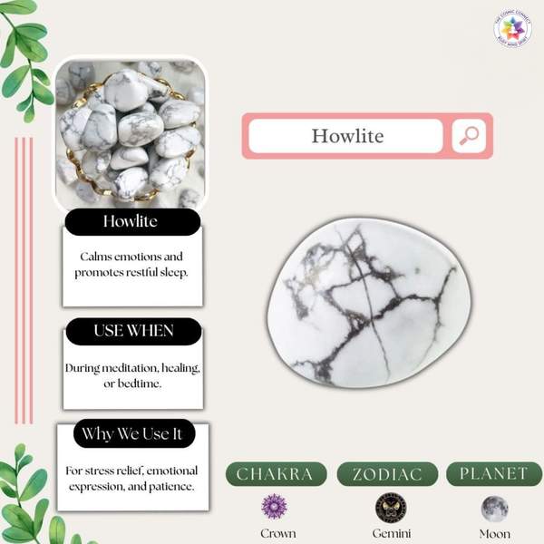 Howlite Crystal Angel for Peace and Protection 3