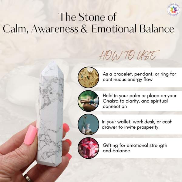 Howlite Crystal Angel for Peace and Protection 6