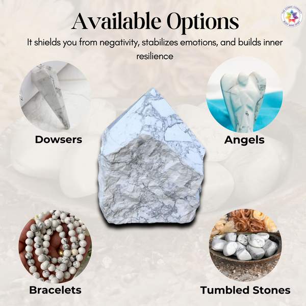Howlite Crystal Angel for Peace and Protection 7