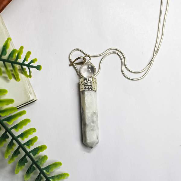 Howlite Crystal Pendant for Calm, Clarity & Healing Energy