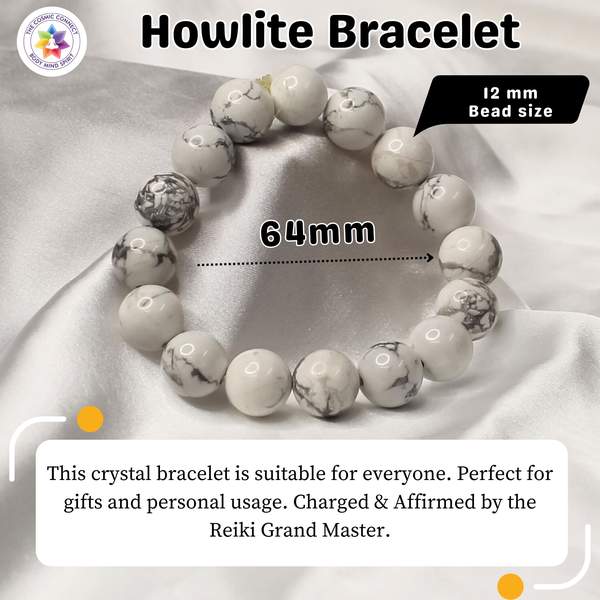 Howlite Healing Bracelet - Calming & Sleep Management 12