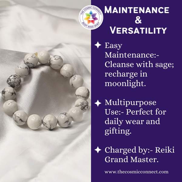Howlite Healing Bracelet - Calming & Sleep Management 13