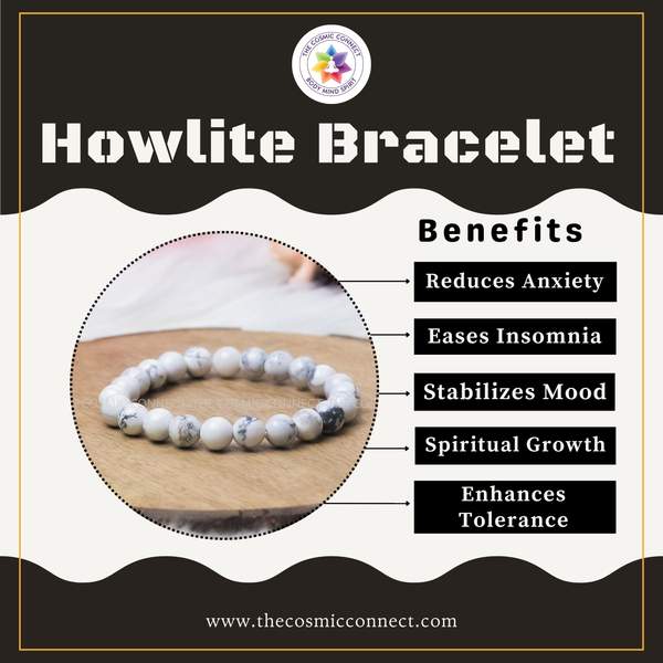 Howlite Healing Bracelet - Calming & Sleep Management 3