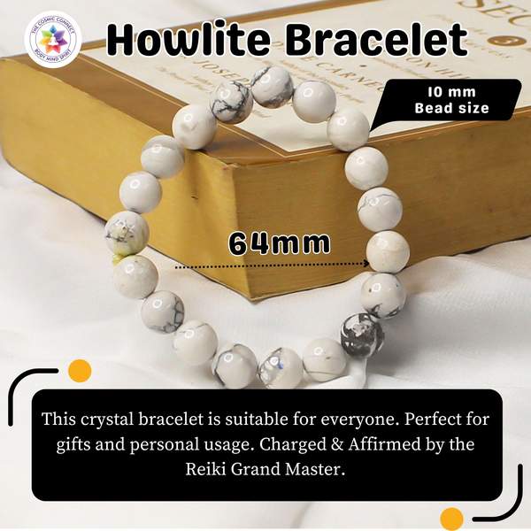 Howlite Healing Bracelet - Calming & Sleep Management 8