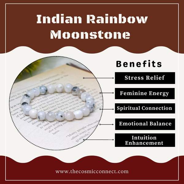 Indian Rainbow Moonstone Healing Bracelet - Balance Your Chakras 3