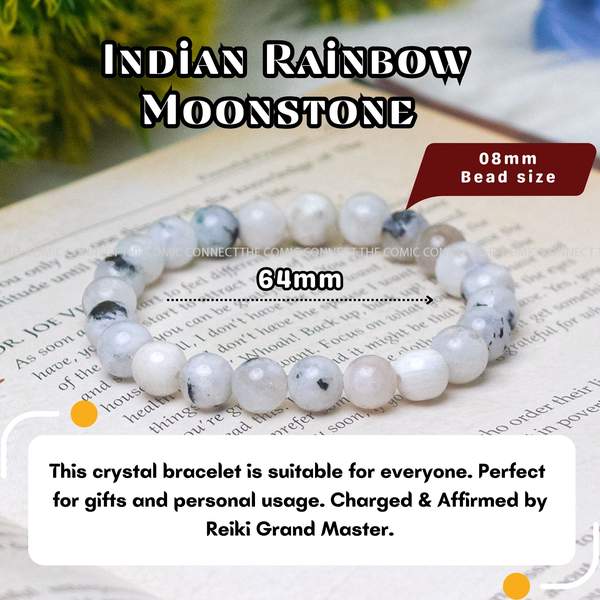 Indian Rainbow Moonstone Healing Bracelet - Balance Your Chakras 5