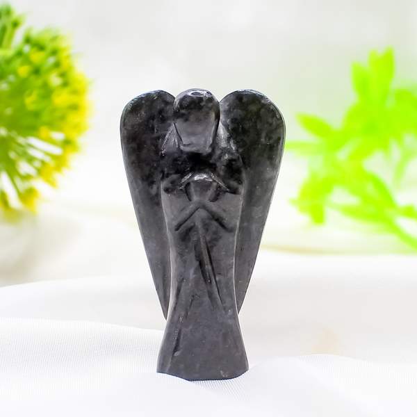 Iolite Crystal Angel for Intuition, Protection, and Peace