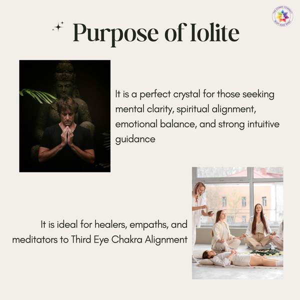Iolite Crystal Angel for Intuition, Protection, and Peace 5