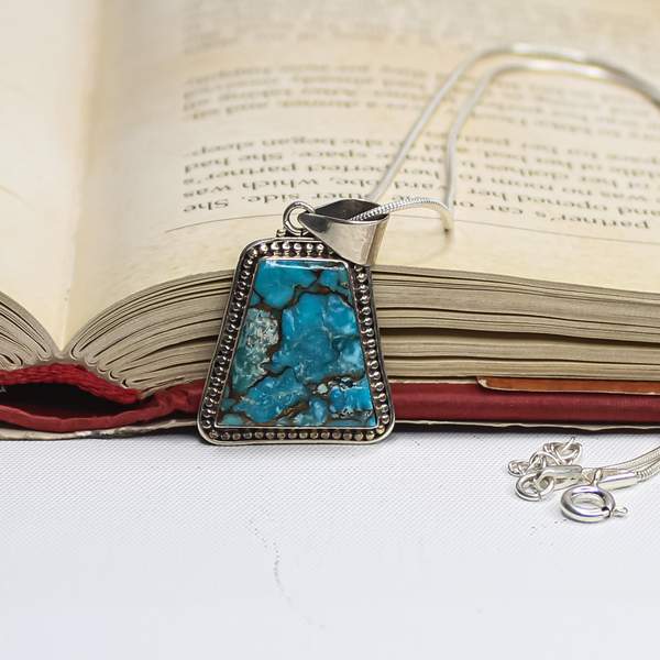 Irani Feroza Silver Pendant Power of Protection, Prosperity & Spiritual Healing 2