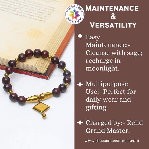 Iron Tiger Eye Healing Bracelet - Grounding Strength, Courage, and Protection 10