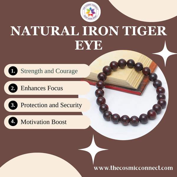 Iron Tiger Eye Healing Bracelet - Grounding Strength, Courage, and Protection 3