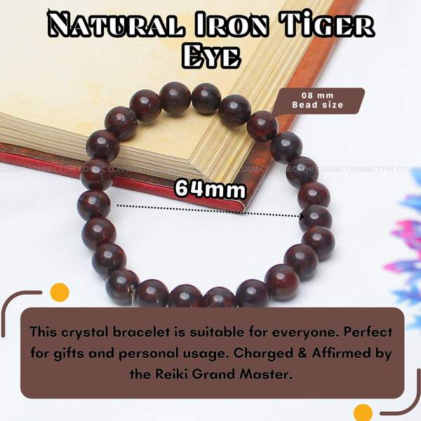Iron Tiger Eye Healing Bracelet - Grounding Strength, Courage, and Protection 4