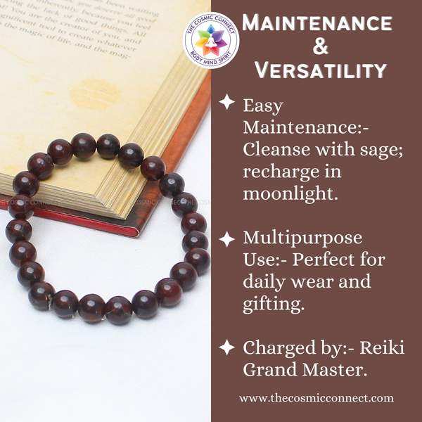 Iron Tiger Eye Healing Bracelet - Grounding Strength, Courage, and Protection 5