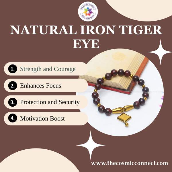 Iron Tiger Eye Healing Bracelet - Grounding Strength, Courage, and Protection 8