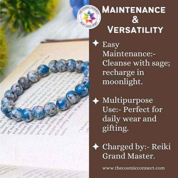 K2 Zebra Jasper Healing Bracelet - Balance, Grounding & Stress Relief 6