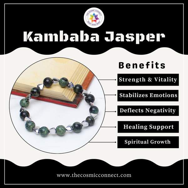 Kambaba Jasper Healing Bracelet – Deep Peace, Emotional Stability & Grounding 7
