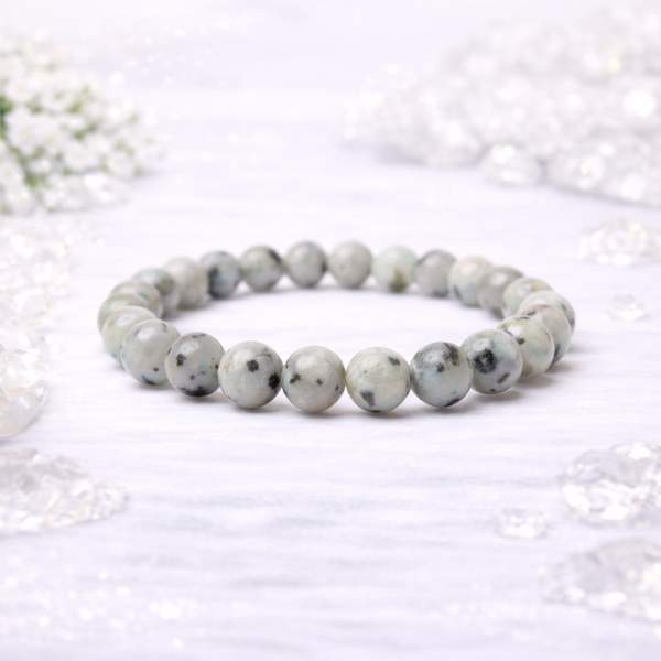 Kiwi Stone Healing Bracelet – Emotional Balance, Inner Strength & Detoxification