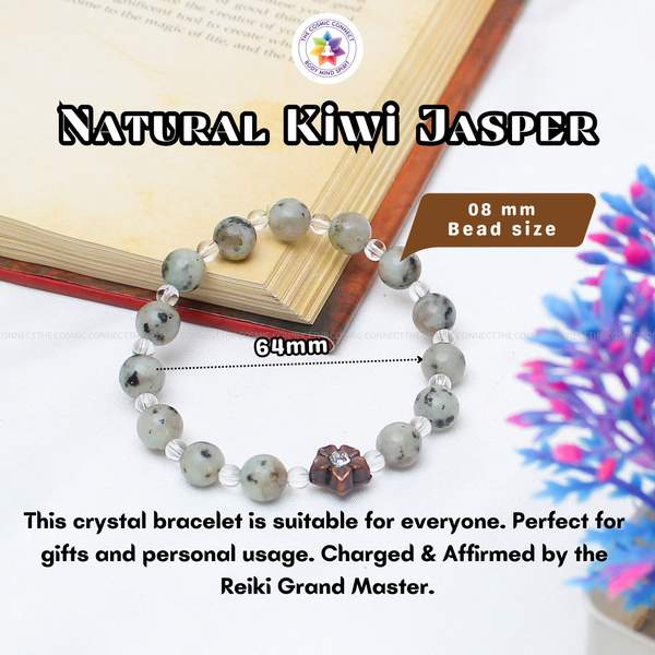 Kiwi Stone Healing Bracelet – Emotional Balance, Inner Strength & Detoxification 10