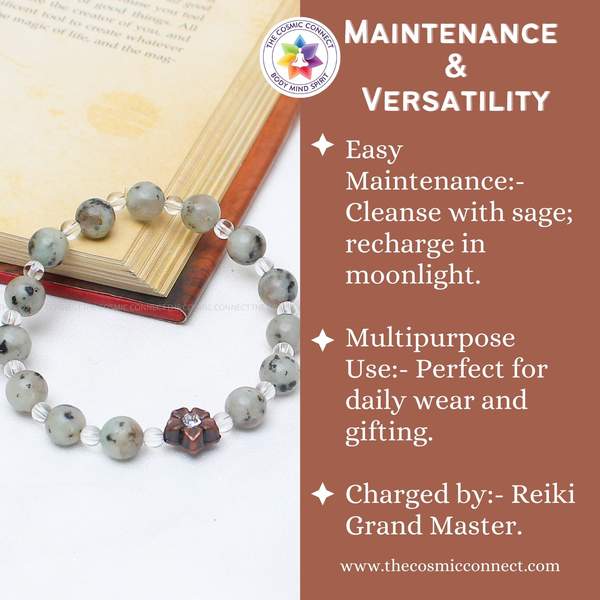 Kiwi Stone Healing Bracelet – Emotional Balance, Inner Strength & Detoxification 11
