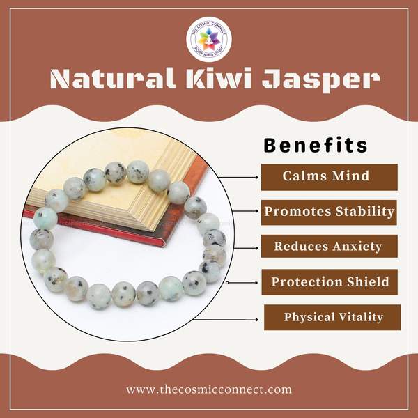 Kiwi Stone Healing Bracelet – Emotional Balance, Inner Strength & Detoxification 4