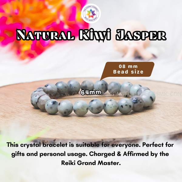 Kiwi Stone Healing Bracelet – Emotional Balance, Inner Strength & Detoxification 5
