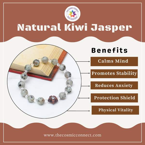 Kiwi Stone Healing Bracelet – Emotional Balance, Inner Strength & Detoxification 9