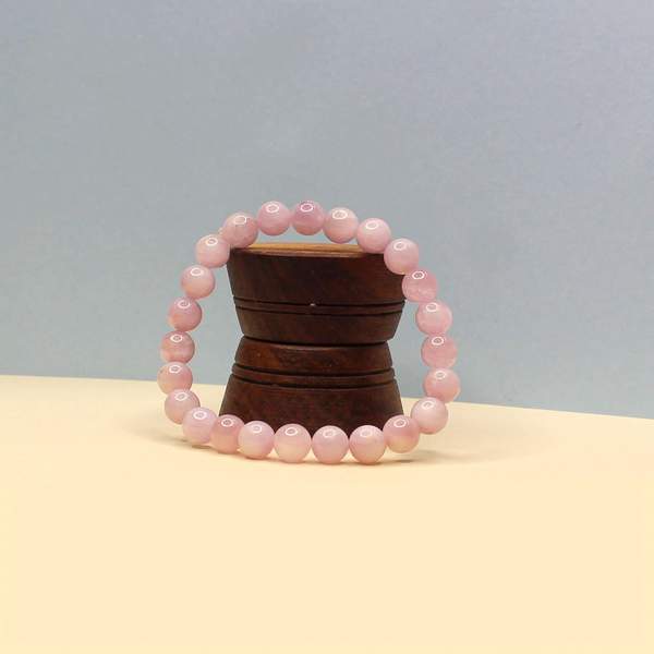Kunzite Healing Bracelet - Heart Chakra Balance | 8mm Beads 2