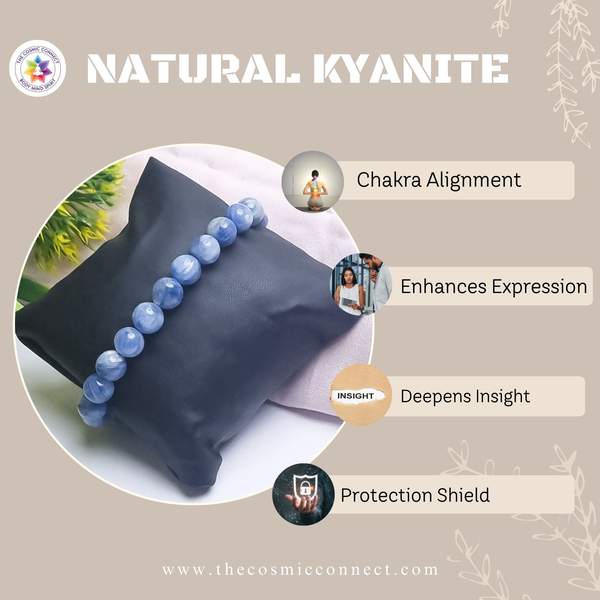 Kyanite Healing Bracelet - Balance & Clarity, Chakra Alignment 4