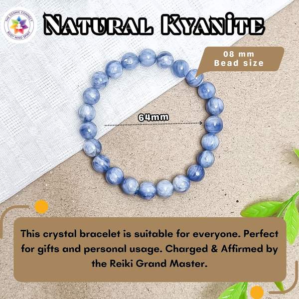 Kyanite Healing Bracelet - Balance & Clarity, Chakra Alignment 5