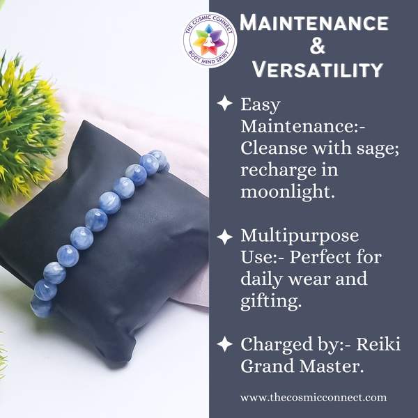 Kyanite Healing Bracelet - Balance & Clarity, Chakra Alignment 6