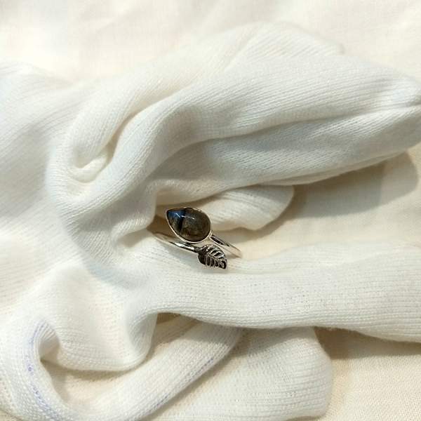 Labradorite Adjustable Silver Ring Awaken Intuition, Protection & Transformation
