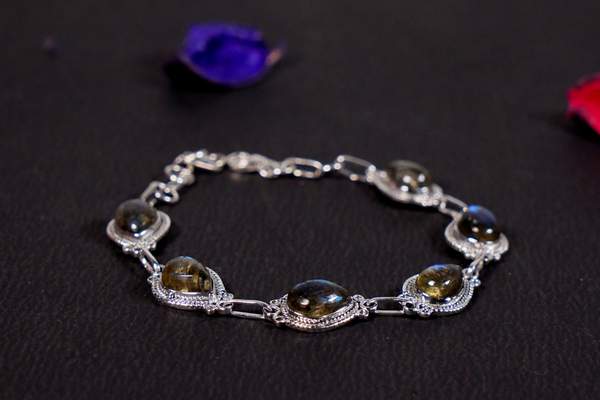 Labradorite Silver Bracelet Unlock Intuition, & Transformation 3