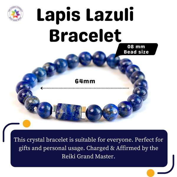 Lapis Lazuli Bangle Bracelet for Communication & Wisdom Throat Chakra Healer 3