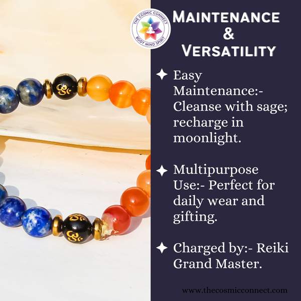 Lapis Lazuli & Carnelian Healing Bracelet - Creativity & Communication 4
