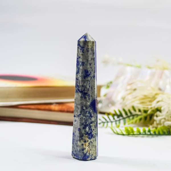 Lapis Lazuli Crystal Wand Unlock Inner Wisdom & Deep Healing